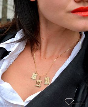 Złota zawieszka znak zodiaku Ryby ZA 3054G. Zawieszka została wykonana ze złota próby 585.Zawieszka będzie pięknym prezentem dla bliskiej osoby spod znaku wodnika (1).JPG